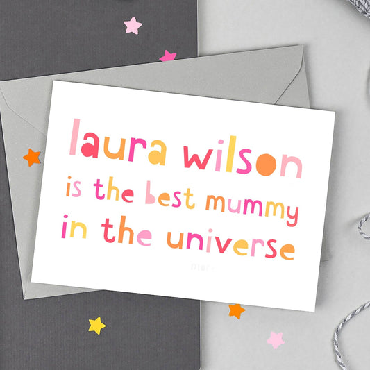 Personalised 'Best Mummy' Card