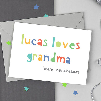 Personalised 'Loves Grandma' Card