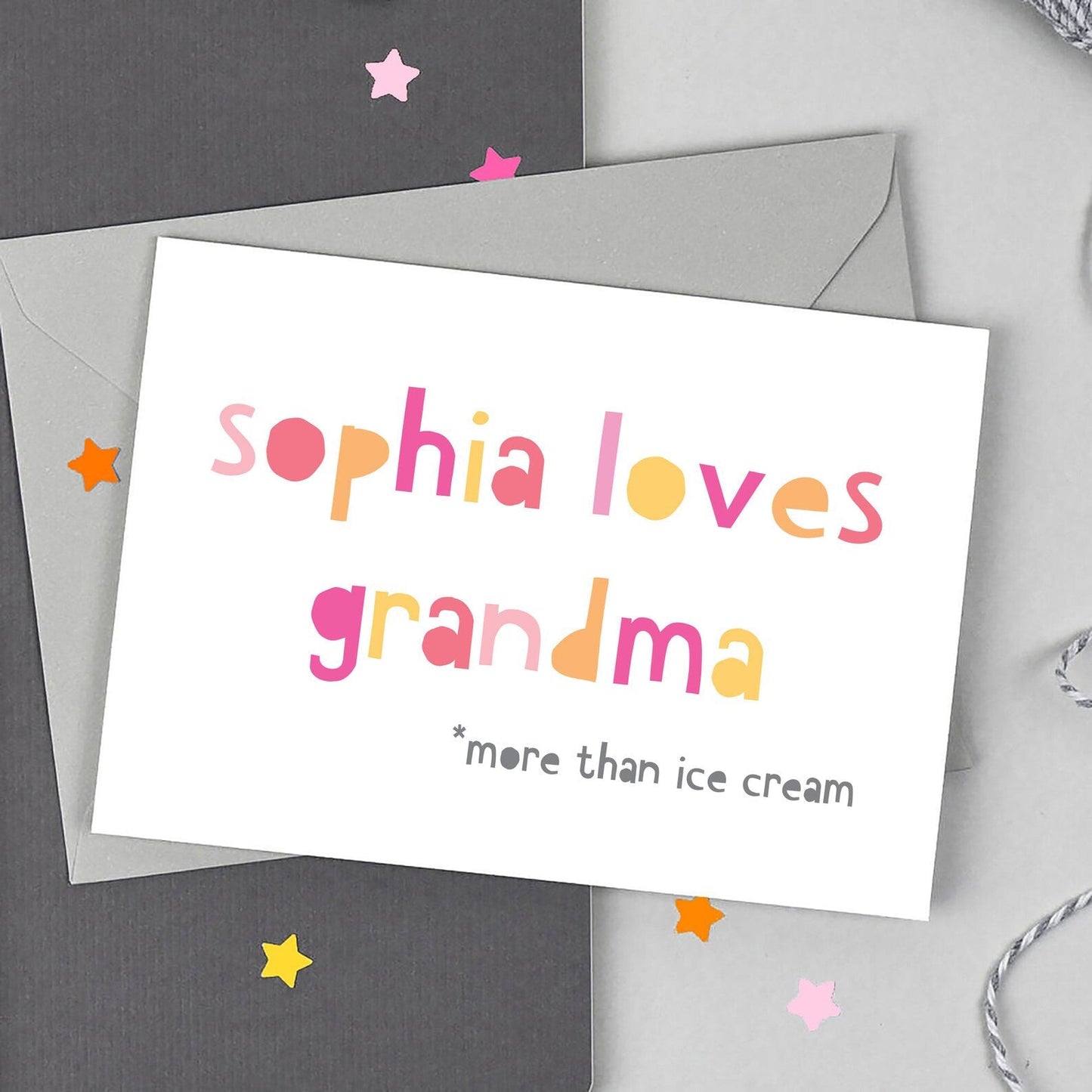 Personalised 'Loves Grandma' Card