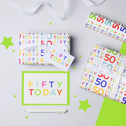 50 Today Wrapping Paper Set - Studio 9 Ltd