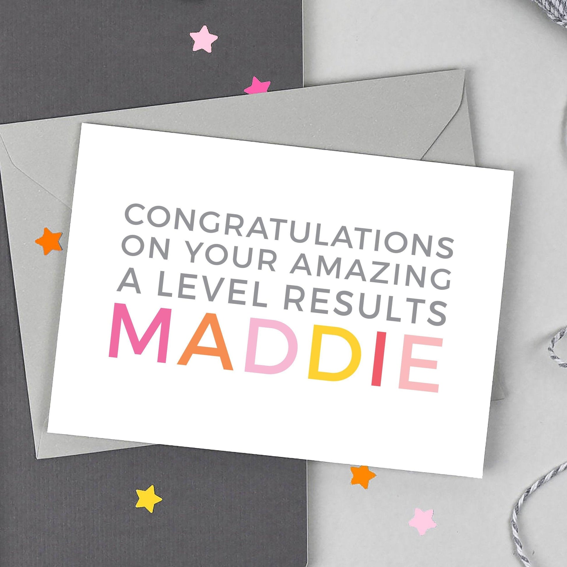 Personalised 'Amazing A Levels' Card - Studio 9 Ltd