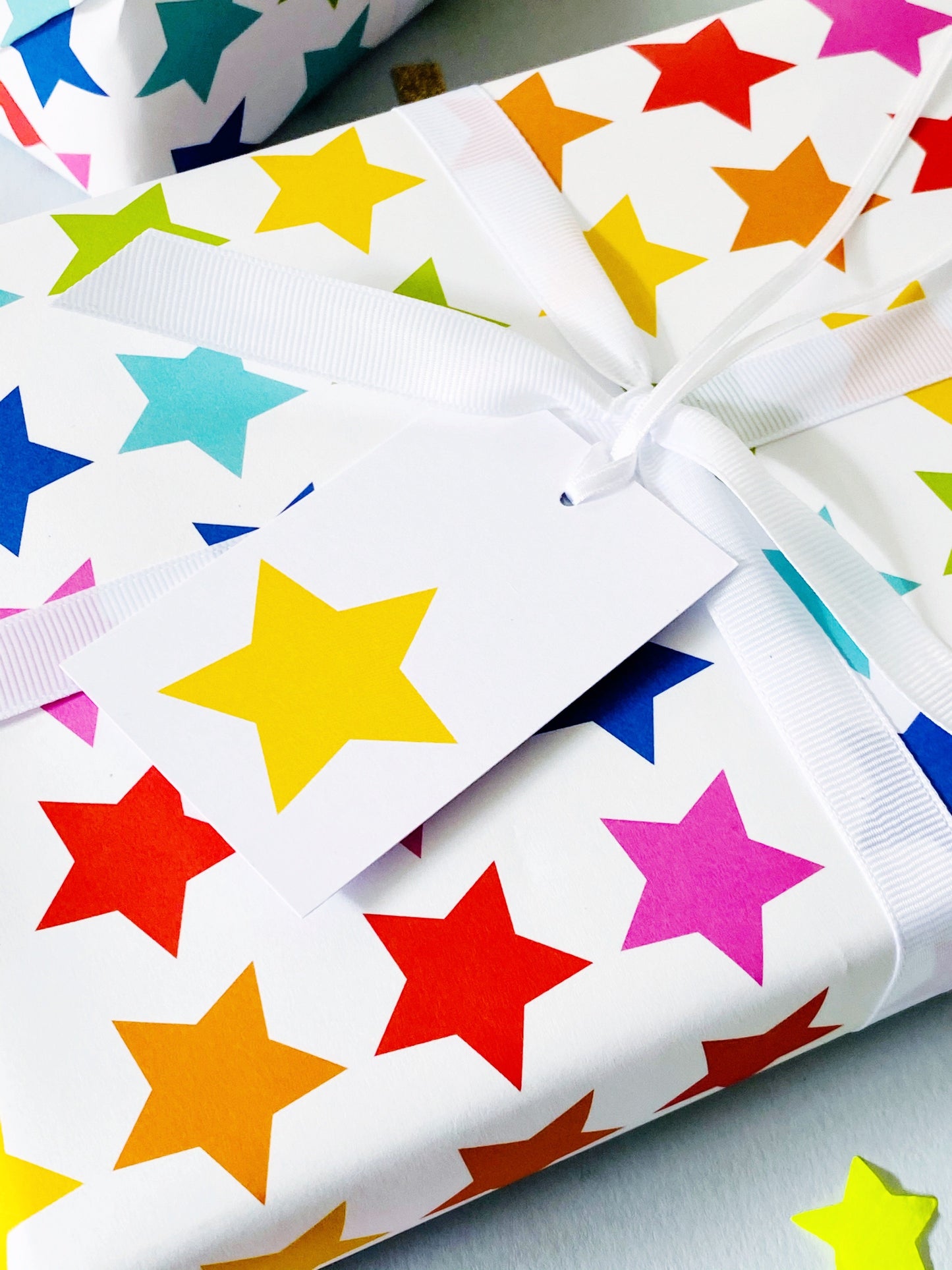 Rainbow Stars Wrapping Paper Set - Studio 9 Ltd