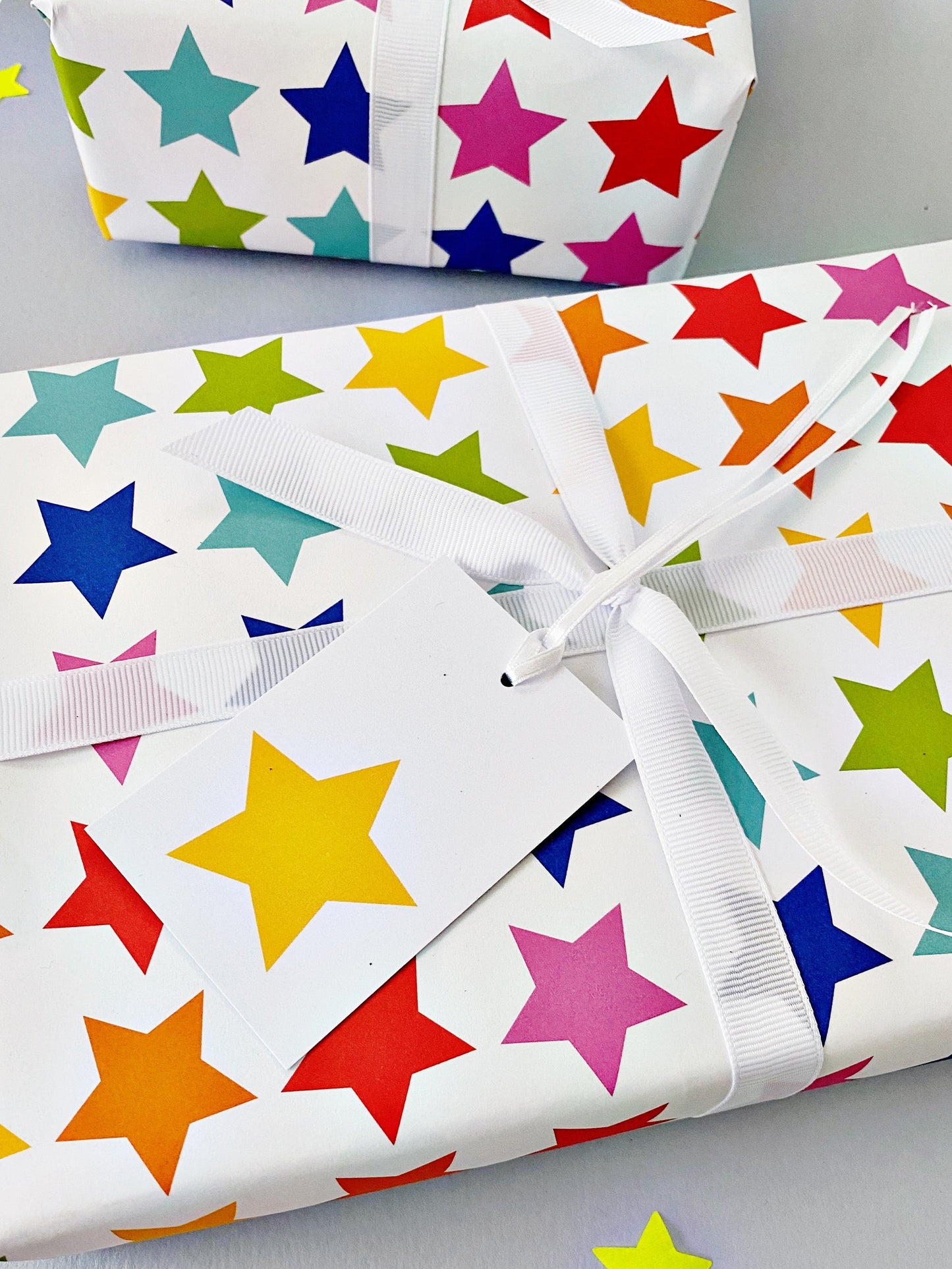 Rainbow Stars Wrapping Paper Set - Studio 9 Ltd