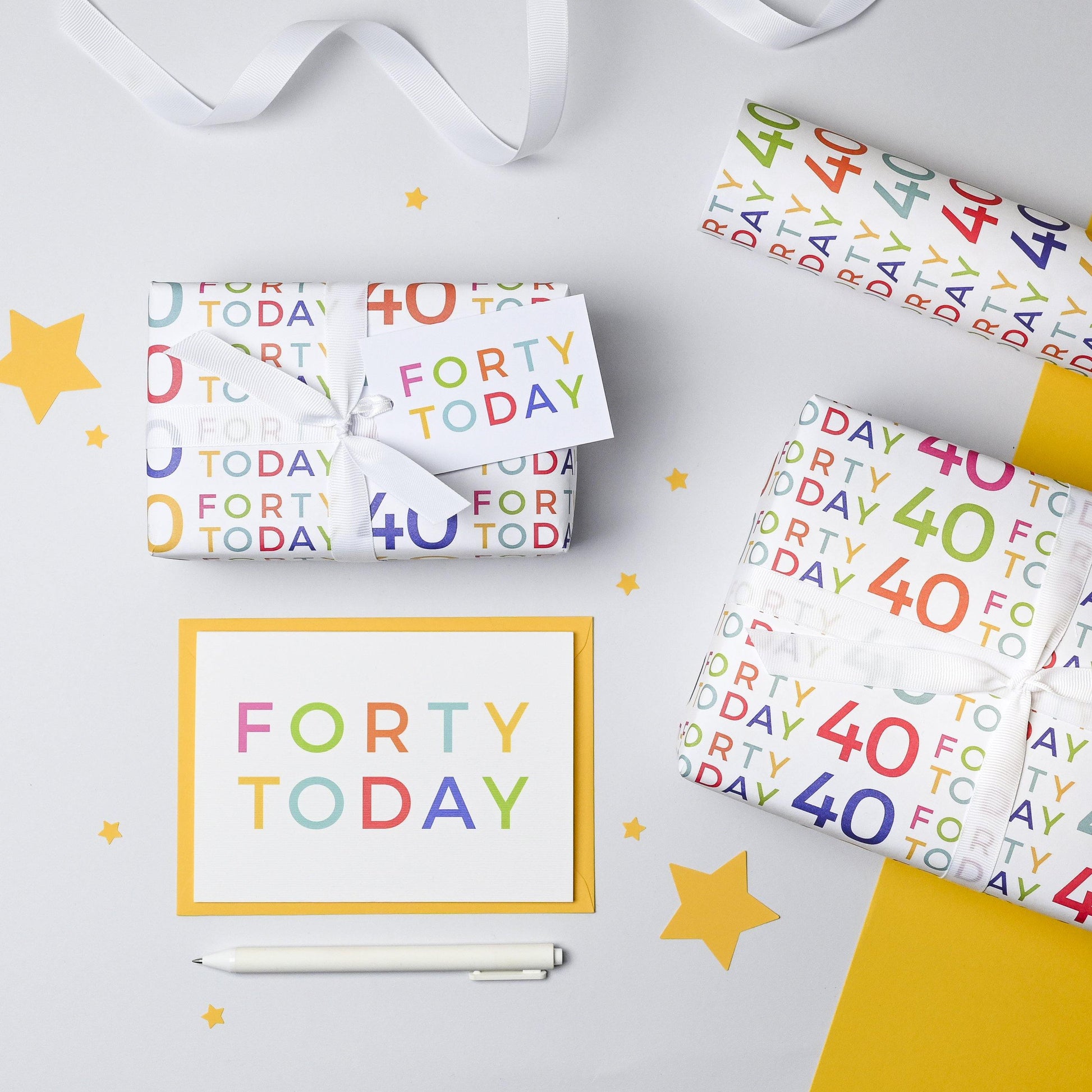 40 Today Wrapping Paper Set - Studio 9 Ltd