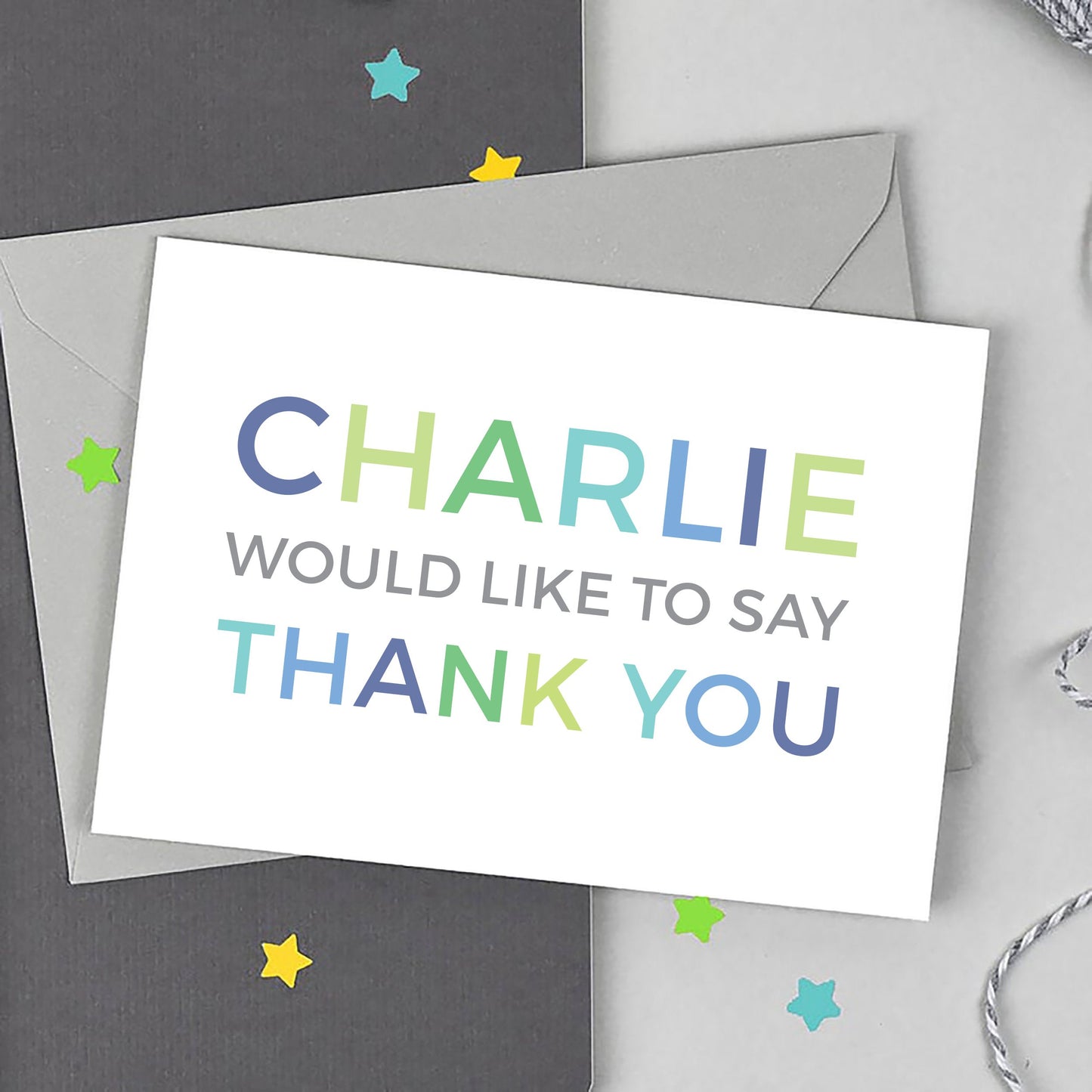 Personalised Type 'Thank You' Card - Studio 9 Ltd