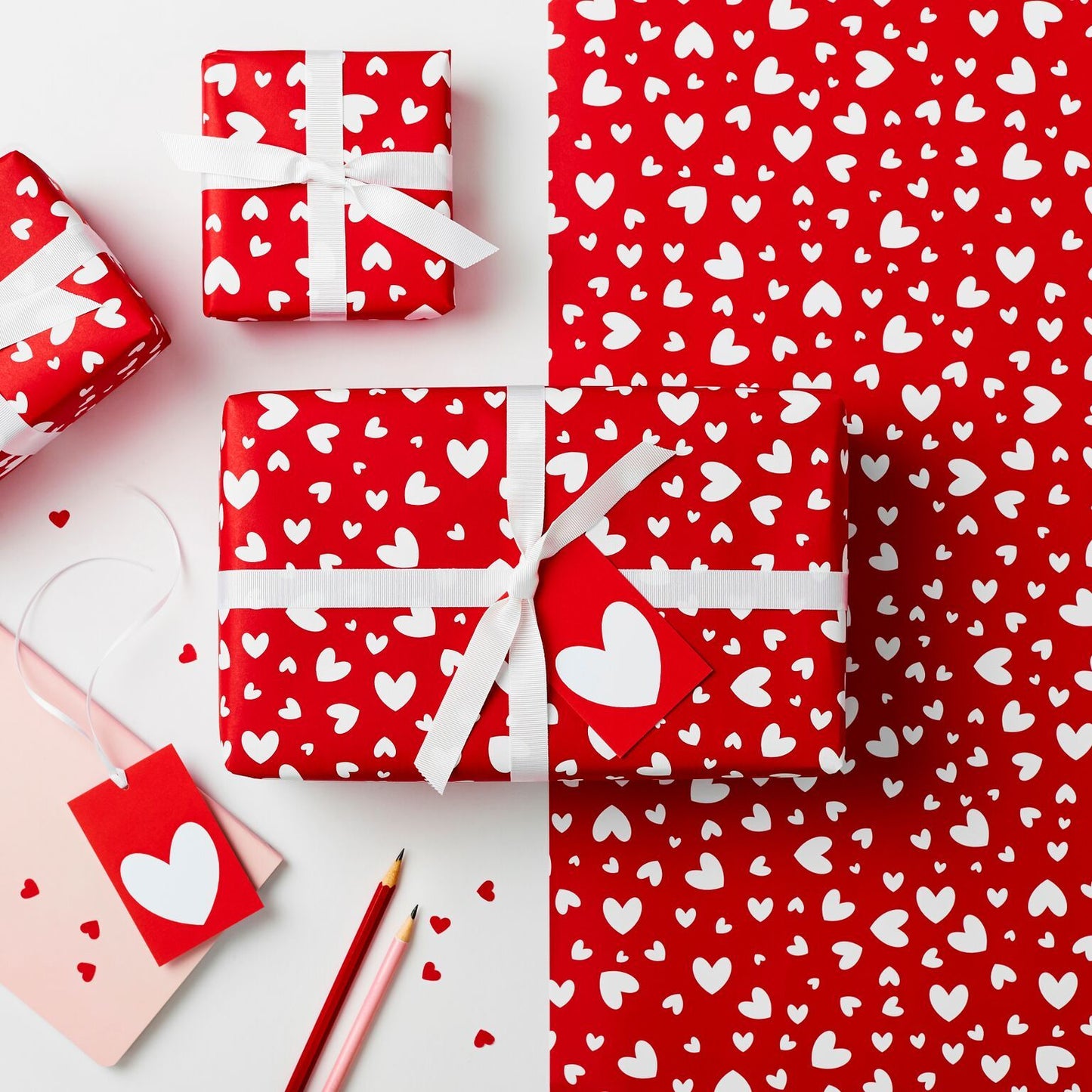 Love Hearts Wrapping Paper Set - Studio 9 Ltd