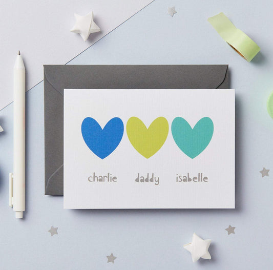 Personalised Siblings Father's Day Card - Studio 9 Ltd