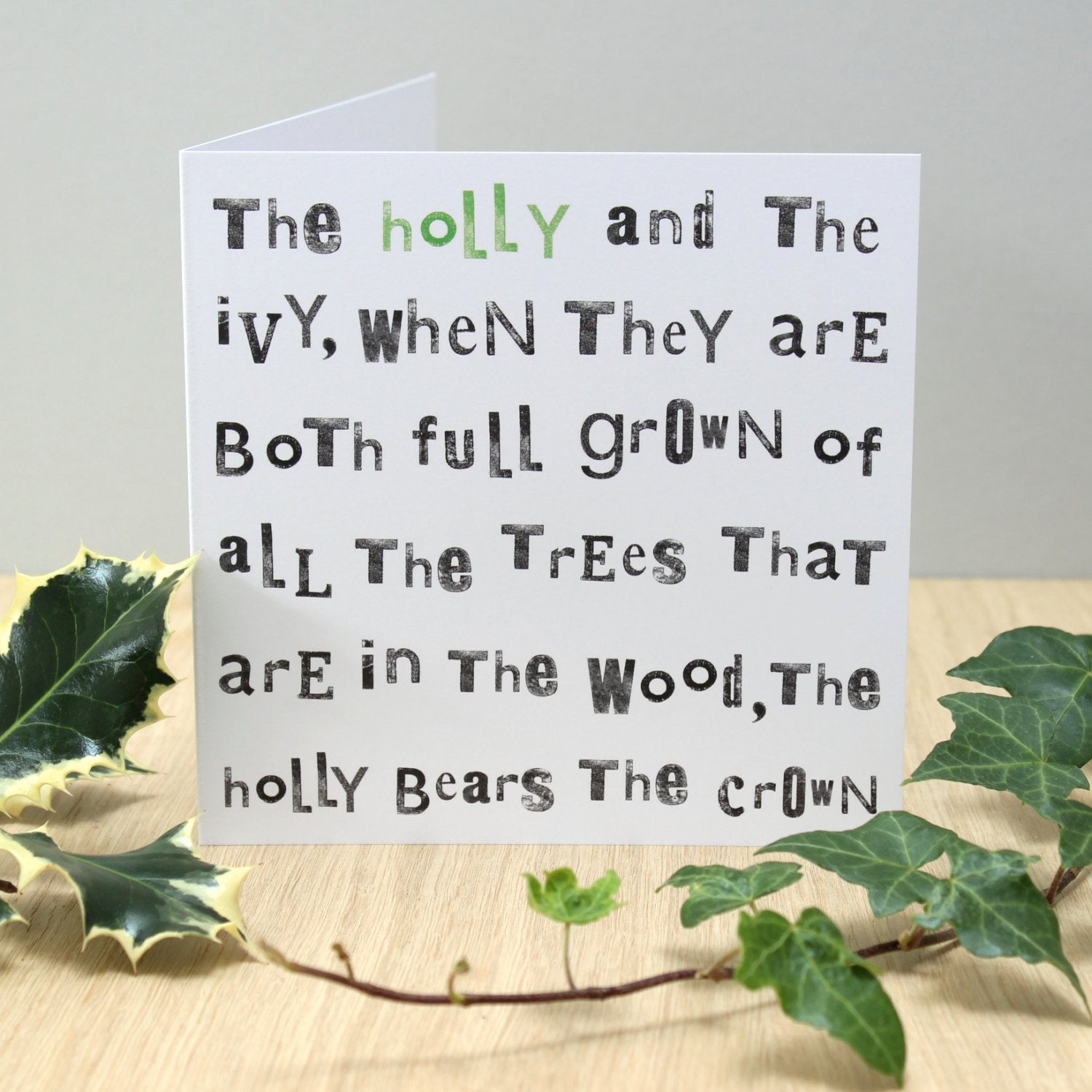 The Holly & The Ivy... Christmas Card - Studio 9 Ltd