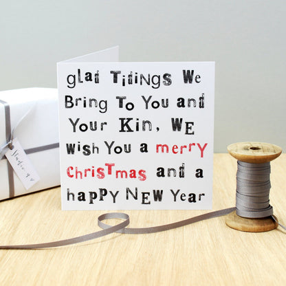 Glad Tidings We Bring... Christmas Card - Studio 9 Ltd