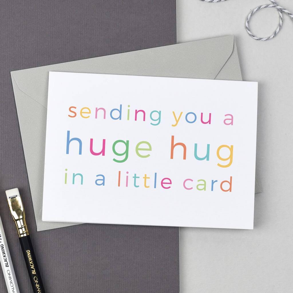 'Little Card, Huge Hug' Card - Studio 9 Ltd