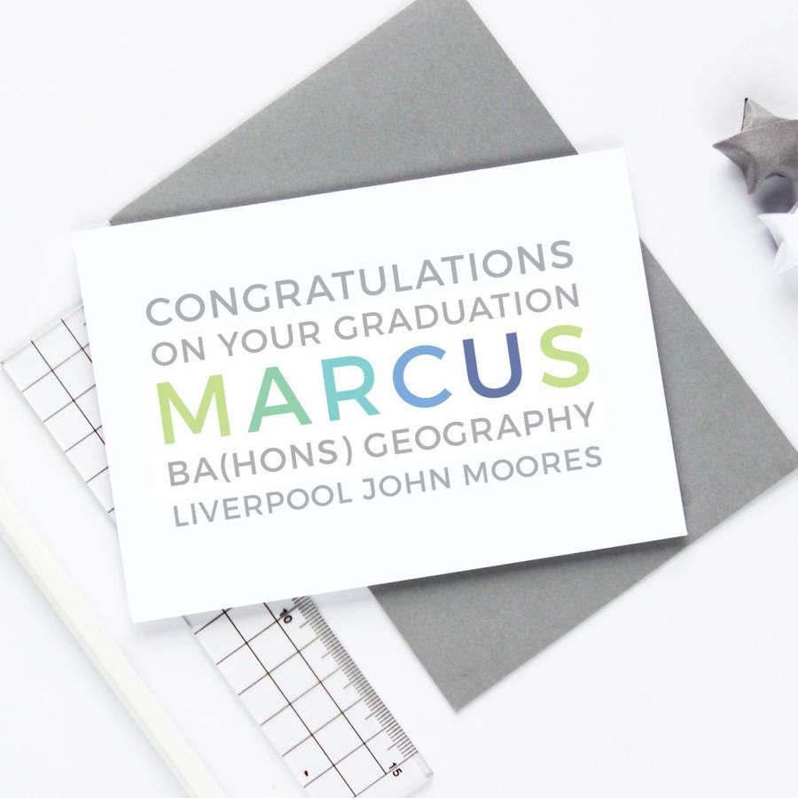 Personalised Graduation Card - Studio 9 Ltd