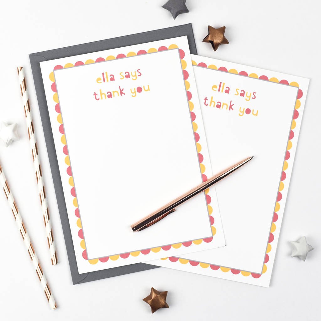 Personalised 'Thank You' Writing Set - Studio 9 Ltd