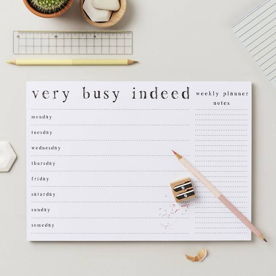 Very Busy Indeed A4 Weekly Planner - Studio 9 Ltd